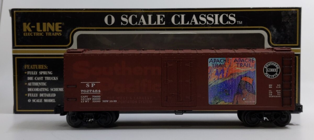 K-Line K762-7484 O Gauge Southern Pacific Historical Art Wood-Sided Reefer