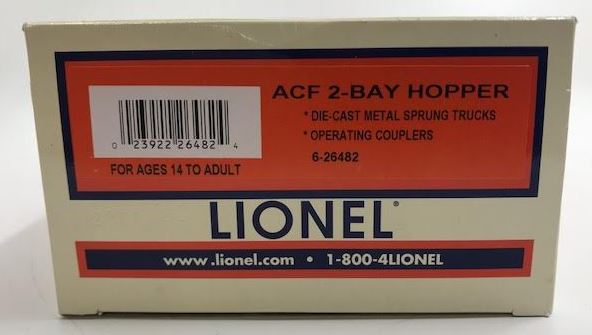 Lionel 6-26482 O Gauge Alberta ACF 2-Bay Hopper Car #628066