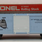 Lionel 6-9611 O Gauge Train Collector's Association Convention Hi-Cube Boxcar