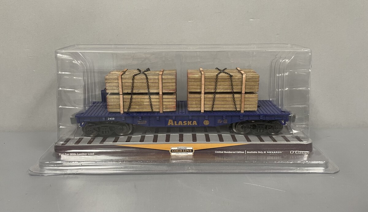Menards 279-0840 O Gauge Alaska Flatcar W/ Lumber Load