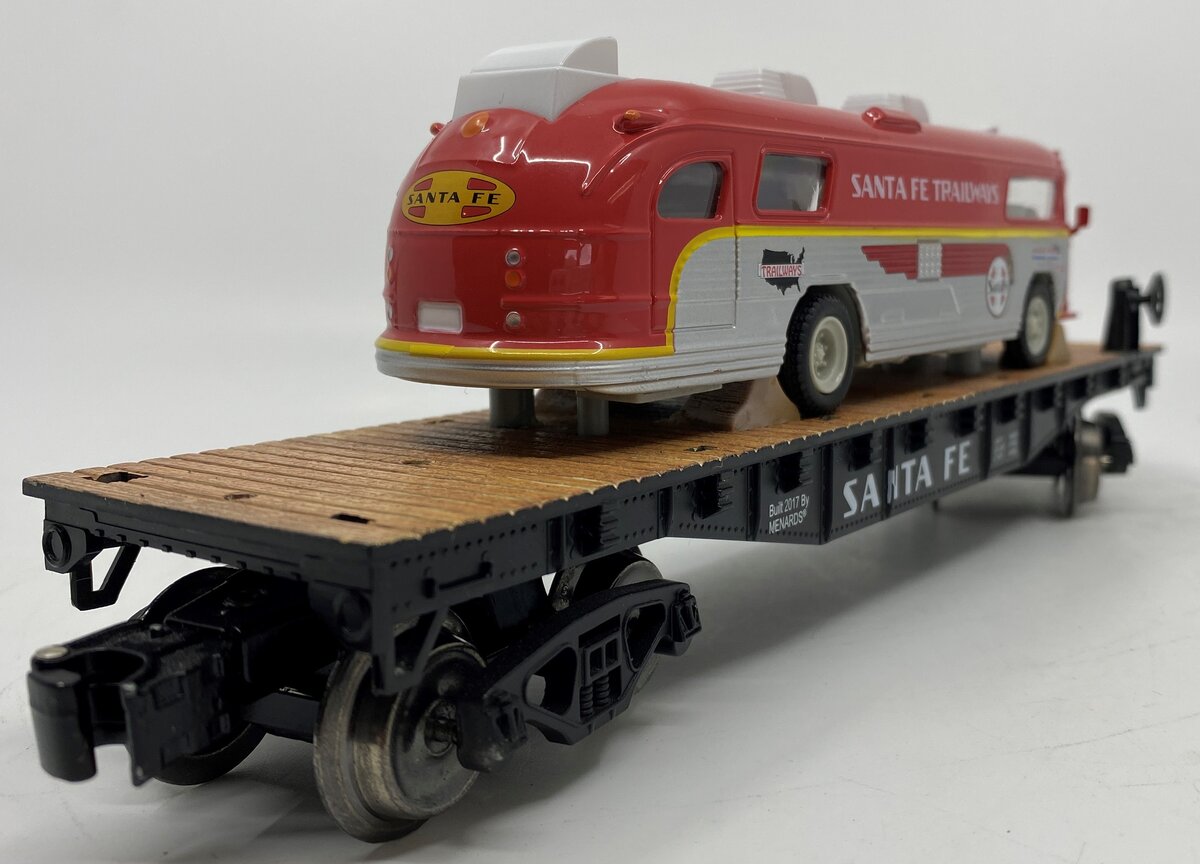 Menards 279-3948 Santa Fe Flat Car w/ Santa Fe Bus