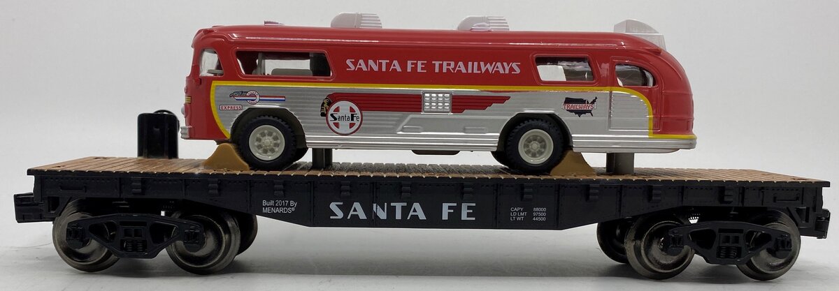 Menards 279-3948 Santa Fe Flat Car w/ Santa Fe Bus