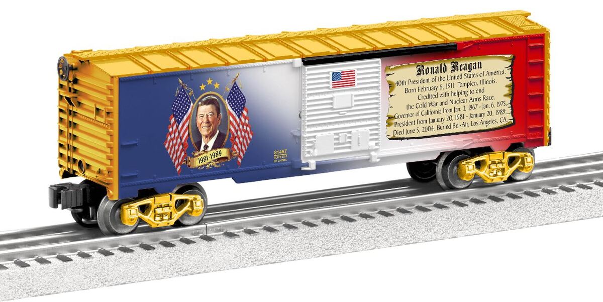 Lionel 6-81487 O Gauge USA Presidents Ronald Reagan Boxcar