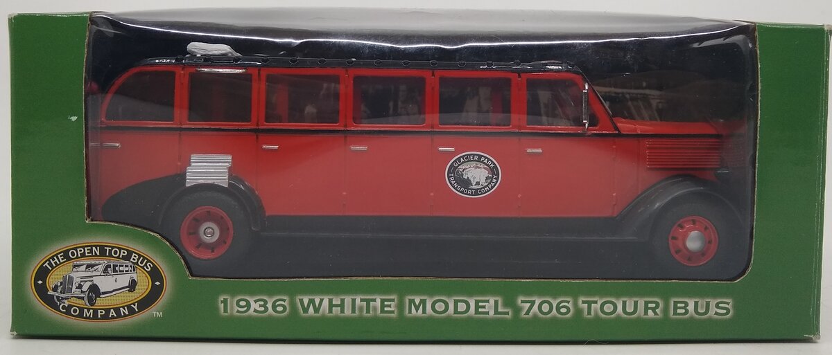 The Open Top Bus Company 70636 1936 Red Model 706 Tour Bus - Red