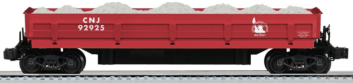 K-Line 6-21353 O Gauge CNJ Operating Ballast Dump Car #92925