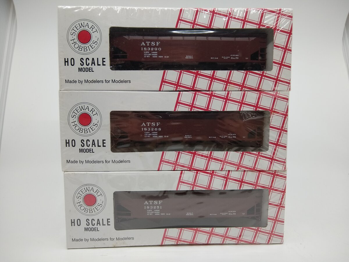 Stewart 10319 HO Scale ATSF Offset 70T Triple Hopper Kit Pack of 6