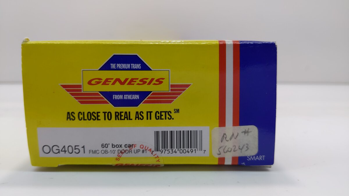 Athearn OG4051 HO Scale Union Pacific FMC OB 10' Door 60' Boxcar #560243