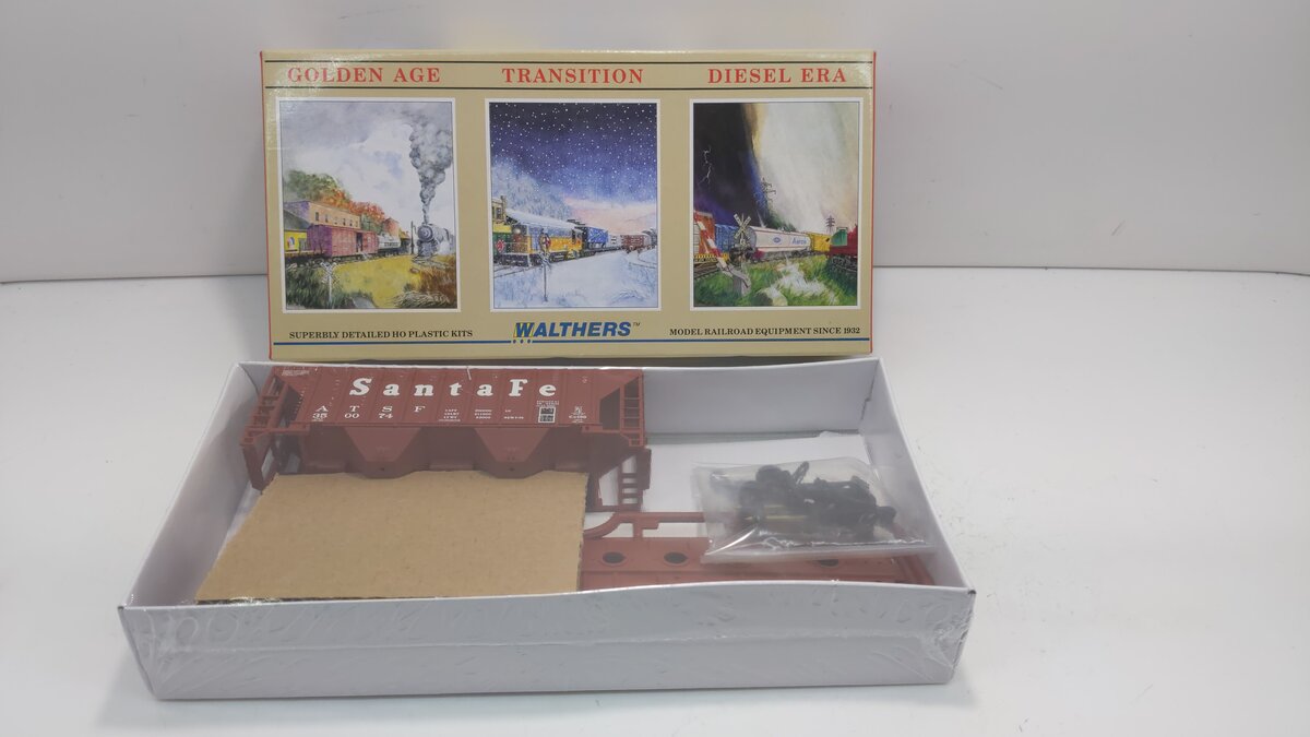 Walthers 932-5406 HO Santa Fe 100 Ton Cement Covered Hopper # 350074 Kit