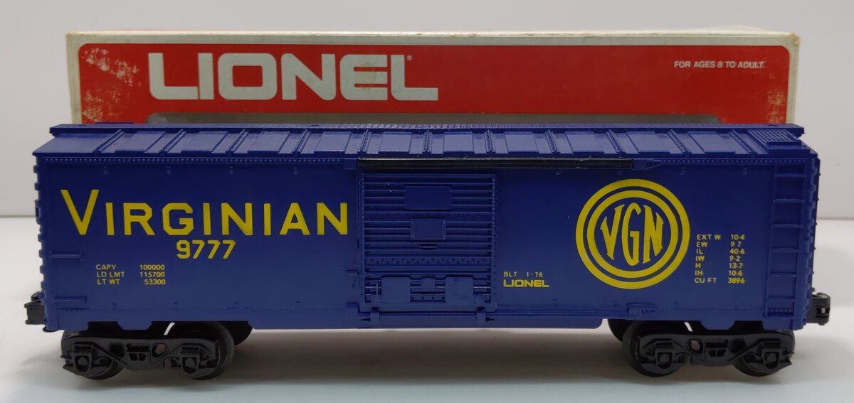 Lionel 6-9777 O Gauge Virginian Boxcar