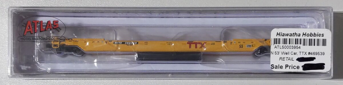 Atlas 50003954 N Scale TTX 53' Single Well Car #469539