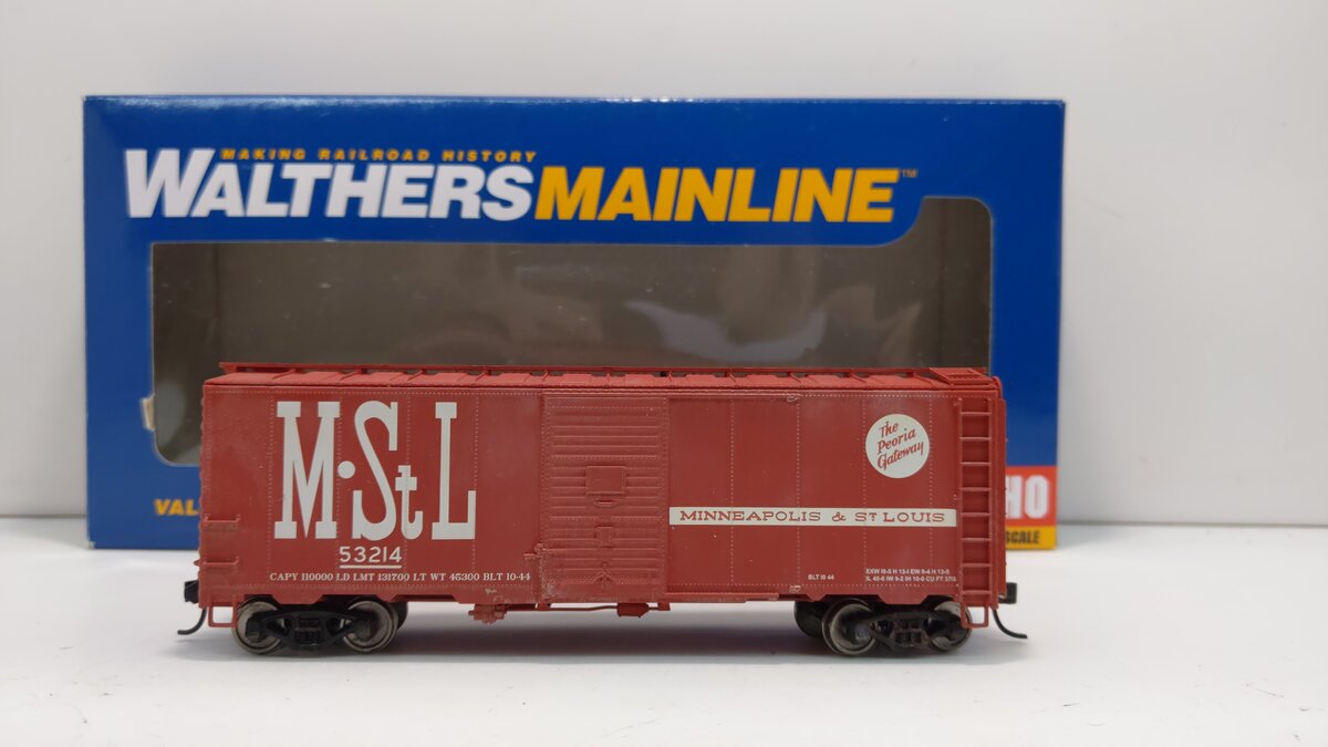 Walthers 910-1696 HO Minneapolis & St. Louis 40' AAR 1944 Boxcar #53214