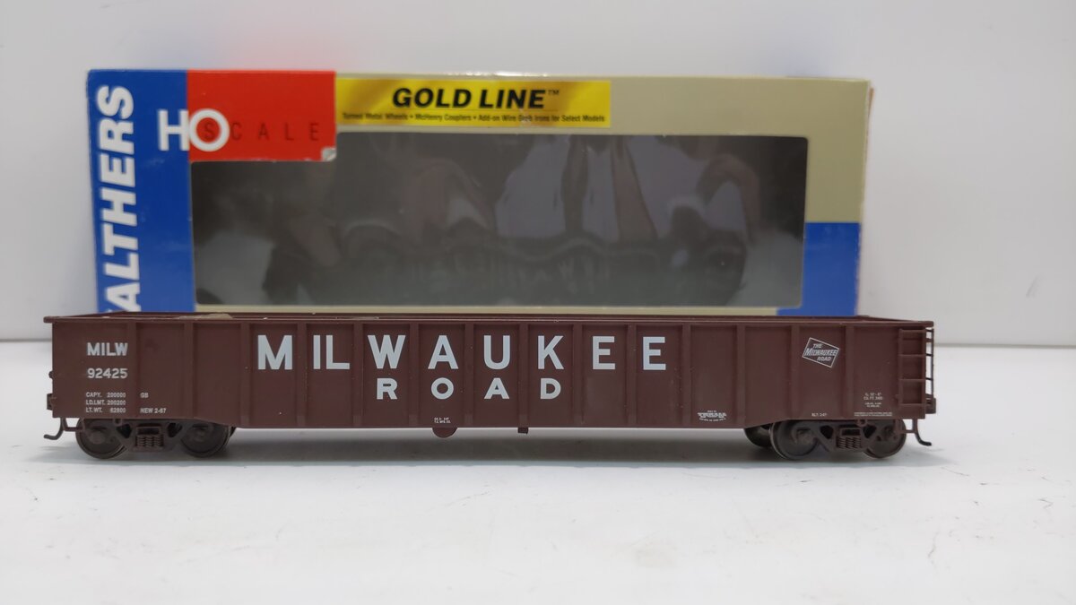 Walthers 932-40253 HO Milwaukee Road 53' Thrall 14 Post Gold Line Gondola #92425