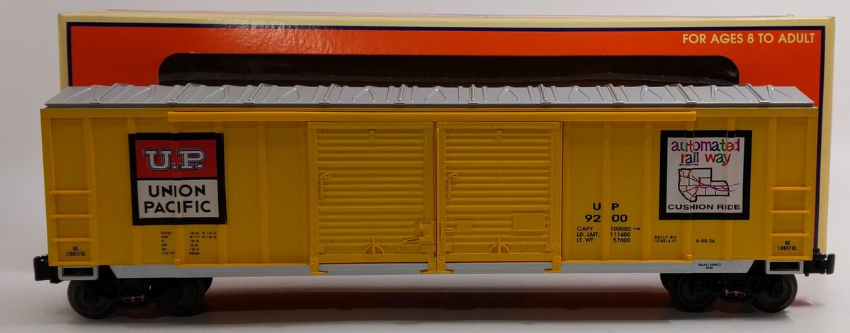 Lionel 6-17227 O Gauge Union Pacific Double Door Standard Boxcar #9200