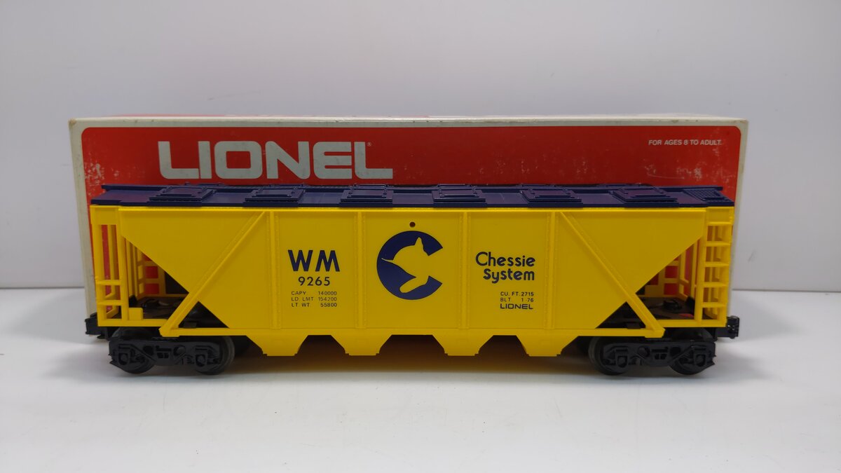 Lionel 6-9265 O Gauge Chessie Covered Hopper #9265