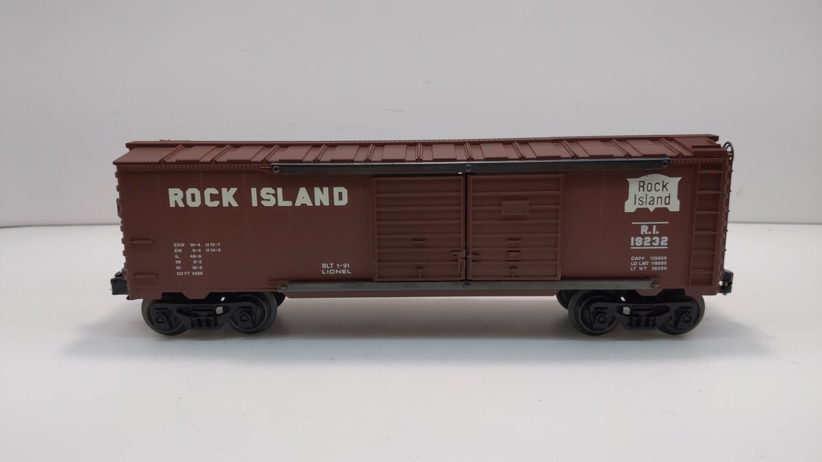 Lionel 6-19232 O Gauge Rock Island Double Door Boxcar #19232
