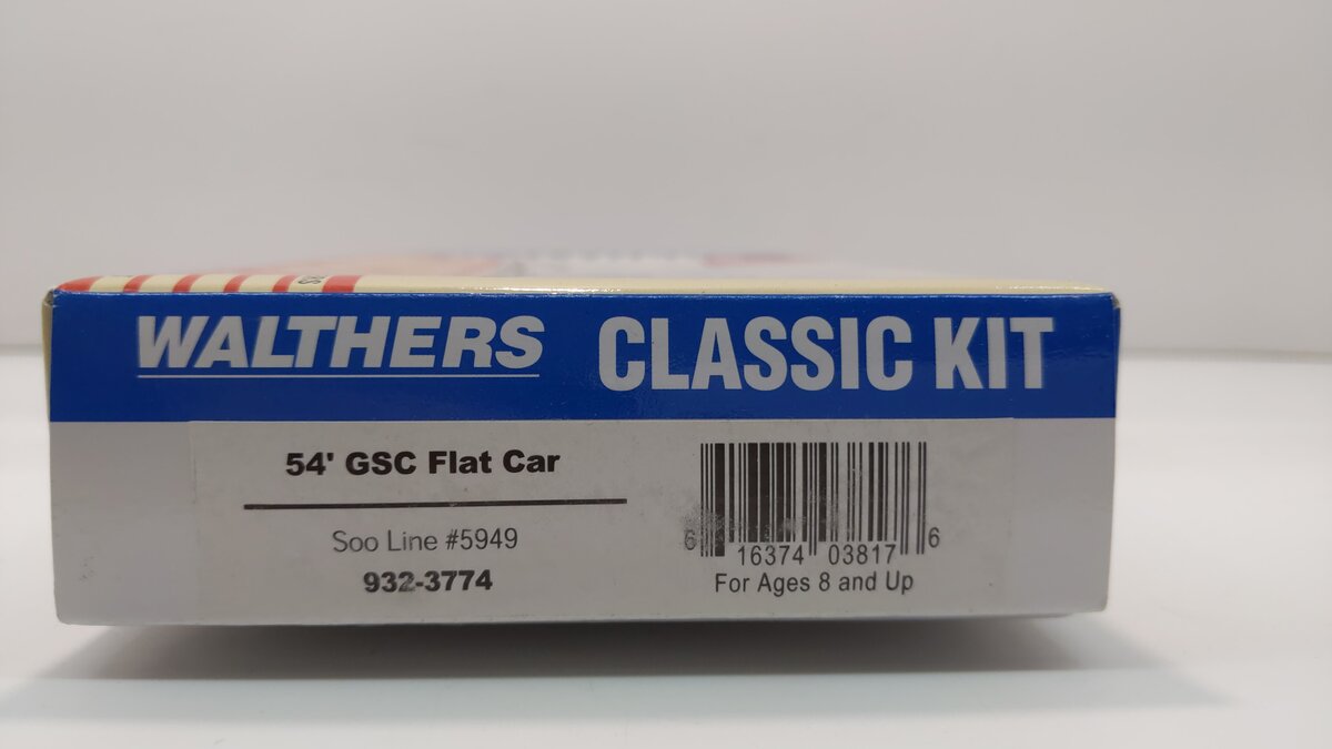 Walthers 932-3774 HO Soo Line 54' GSC Flat Car Classic Kit