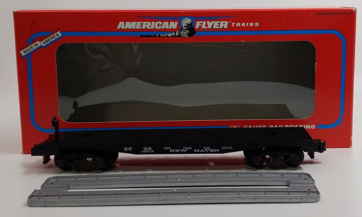 American Flyer 6-48515 S Gauge New Haven Flatcar with Girder Load
