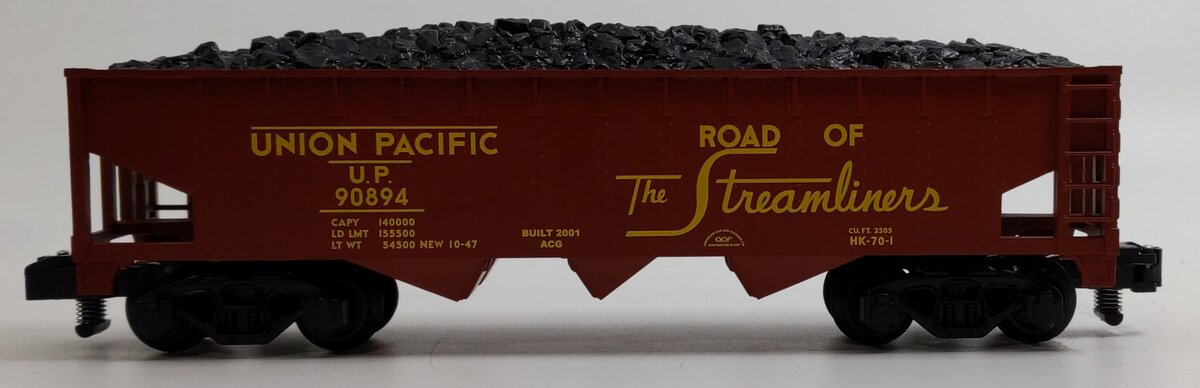 American Flyer 6-48619 S Scale Union Pacific Covered Hopper w/ Coal Load #40894
