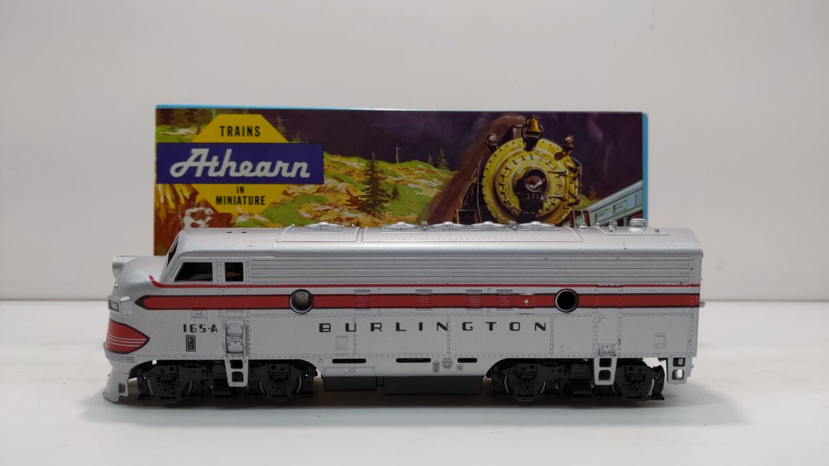 Athearn 2866 HO Burlington F-7A Powered Diesel Locomotive #165