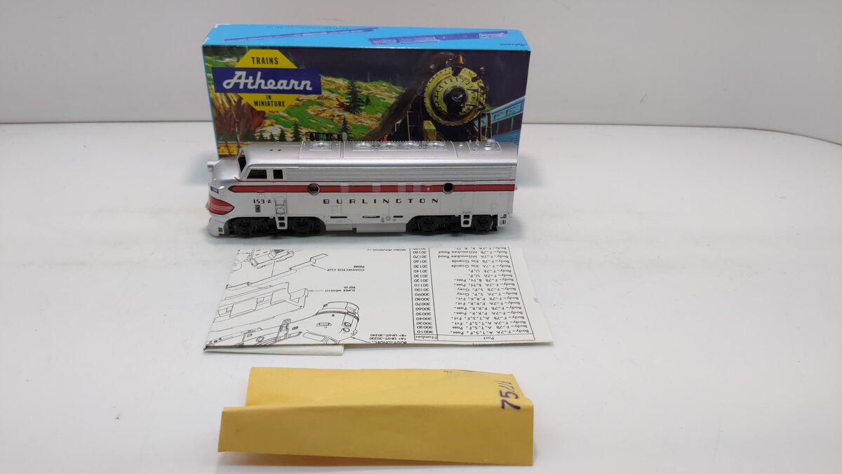 Athearn 2866-1 HO Burlington F-7A Powered Double-Headlight Diesel Loco #159