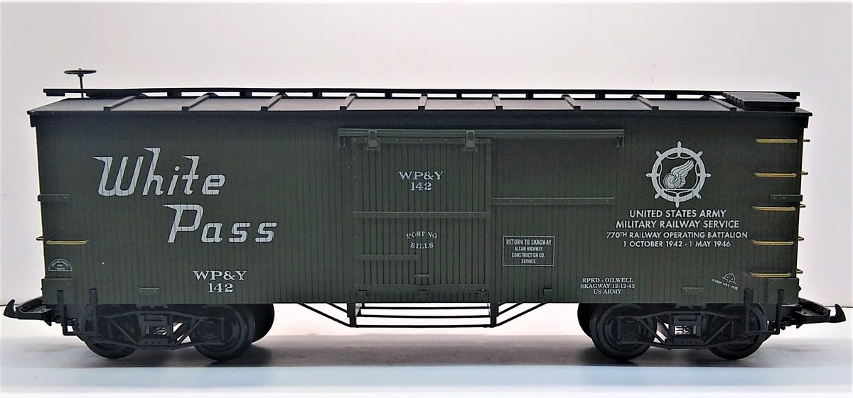 Aristo-Craft 86007 White Pass Wood Boxcar