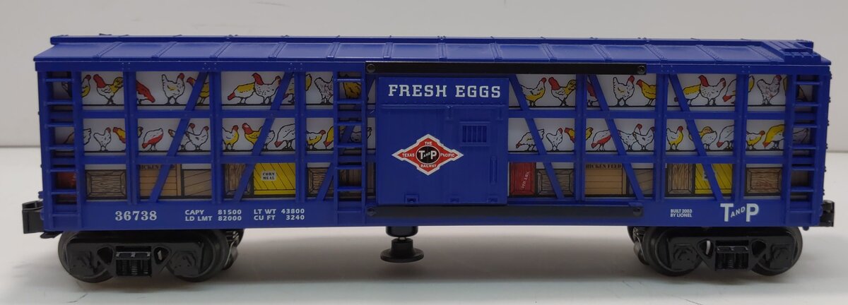 Lionel 6-36738 O Gauge Texas & Pacific Poultry Car w/ Sounds