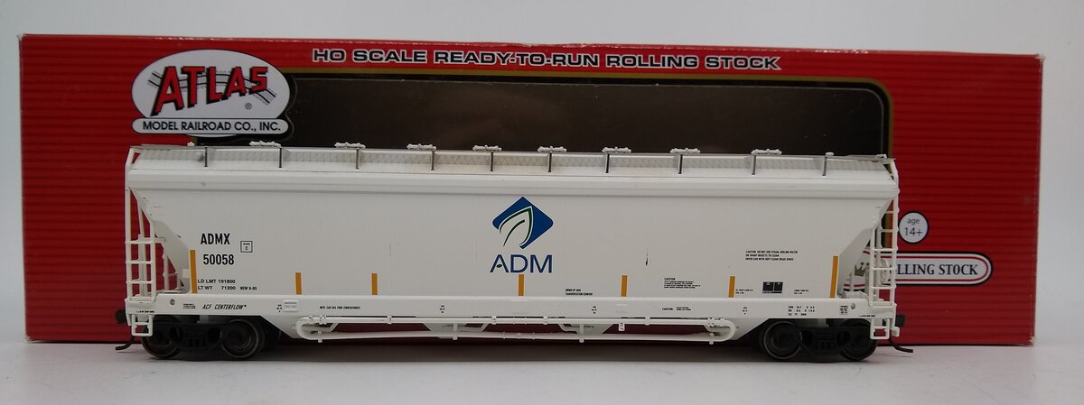 Atlas 20003756 HO ADM Pressureaide Centerflow Hopper Car #50058