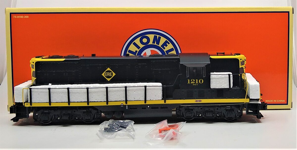 Lionel 6-28596 O Gauge Erie GP7 Powered Diesel Locomotive #1210