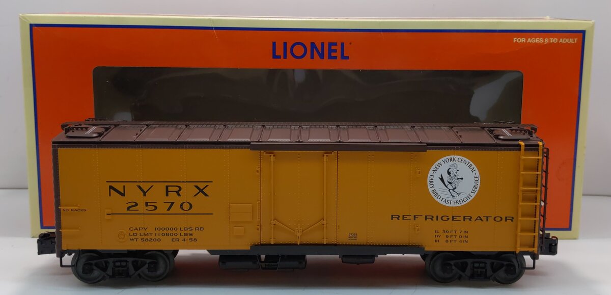 Lionel 6-27355 O Gauge New York Central Steel-Sided Refrigerator Car #2570