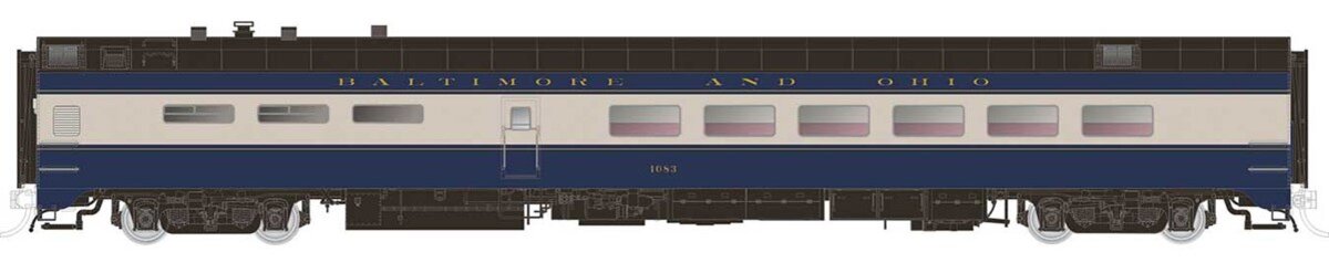 Rapido Trains 124016 HO Scale Baltimore & Ohio Lightweight Diner #1083