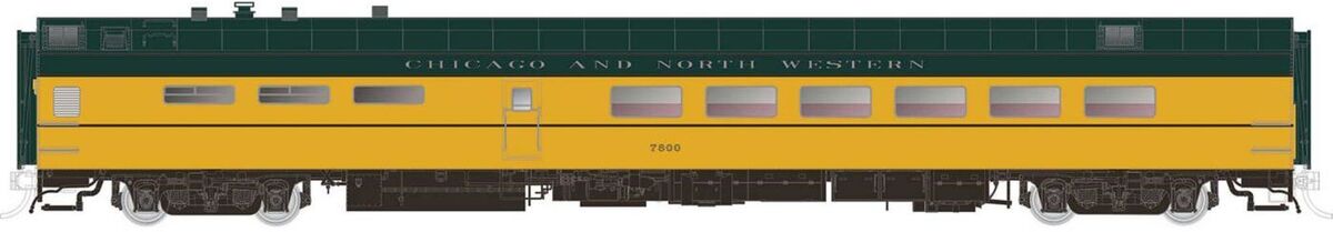 Rapido Trains 124019 HO Scale Chicago & NorthWestern Lightweight Diner #7800
