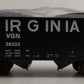 MTH 20-97234 O Gauge Virginian 2-Bay Fish Belly Hopper #28222 w/Coal Load