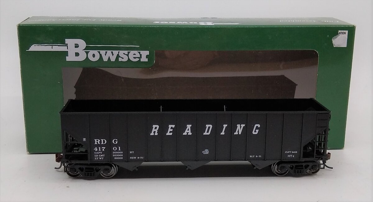 Bowser 41744 HO Reading "Speed Lettering" 100 Ton Hopper Car Ready-To-Run #41701