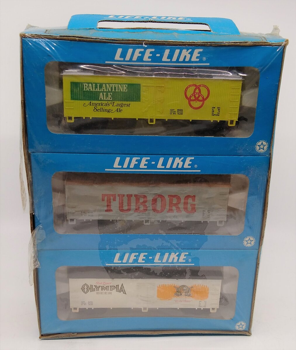 Life Like 8552 HO Famous Brewery 6-Car Beer Freight Set