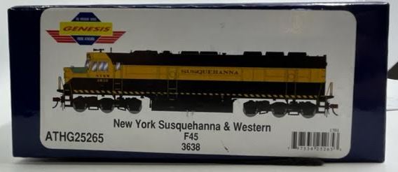 Athearn G25265 HO New York Susquehanna & Western F45 Diesel Locomotive #3638