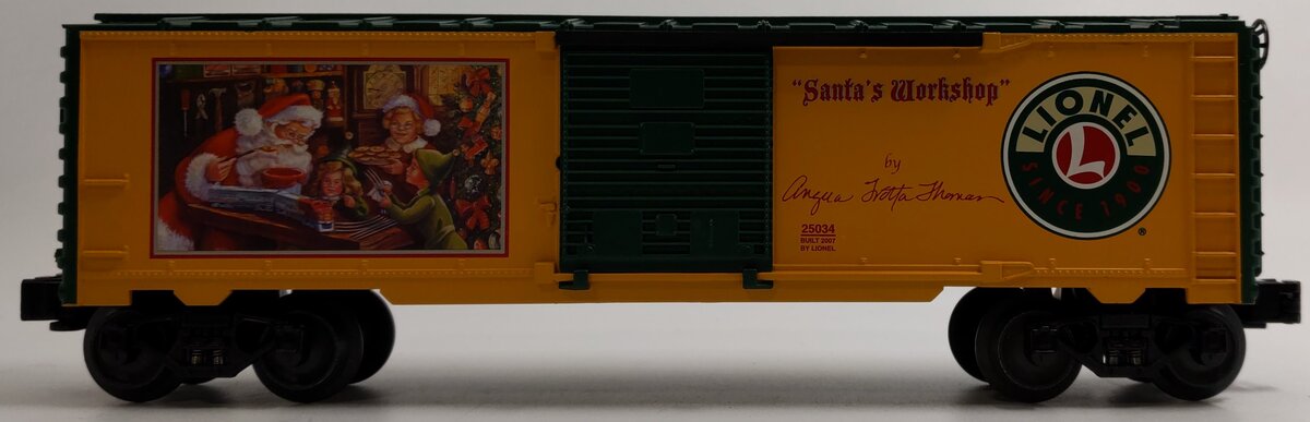 Lionel 6-25034 O Gauge Angela Trotta Thomas Santa's Workshop Boxcar
