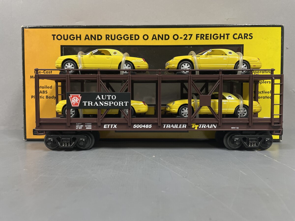 MTH 30-76268 O Gauge Auto Flatcar w/4 Thunderbirds