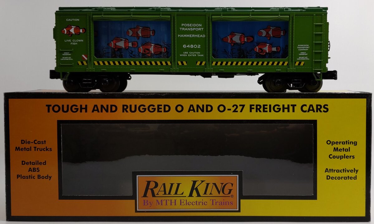 MTH 30-79352 O Gauge Clown Fish Transport Operating Action Car