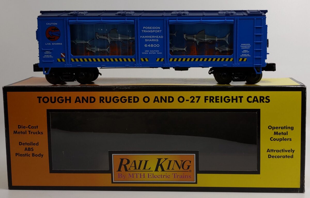 MTH 30-79355 O Gauge Hammerhead Shark Transport Operating Action Car