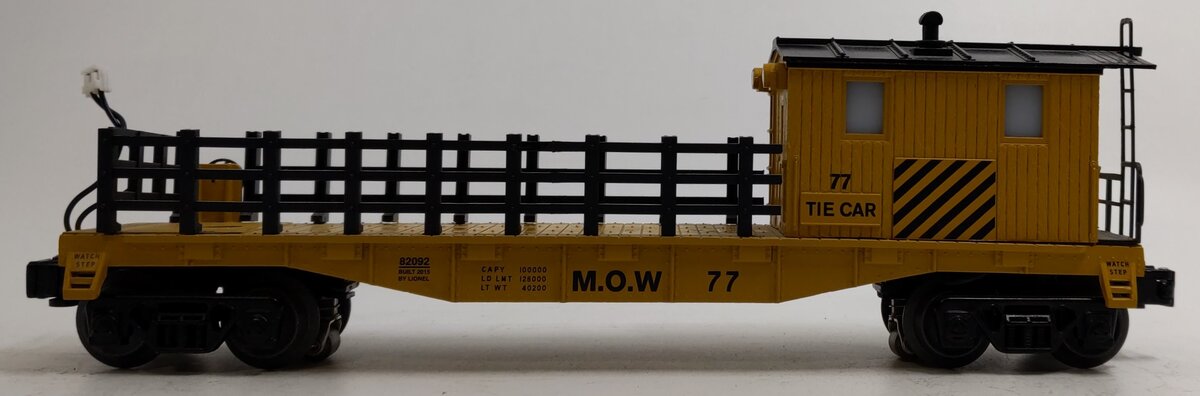 Lionel 6-82092 O Gauge MOW Tie Work Car #77