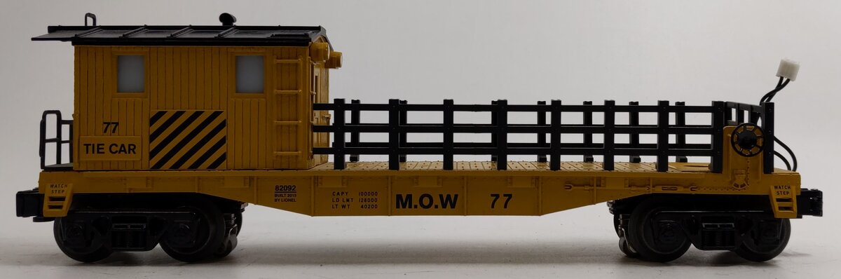 Lionel 6-82092 O Gauge MOW Tie Work Car #77