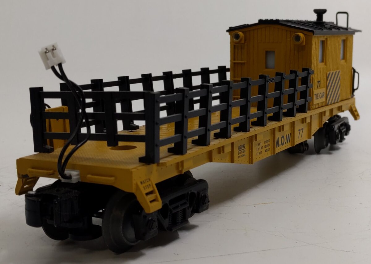 Lionel 6-82092 O Gauge MOW Tie Work Car #77