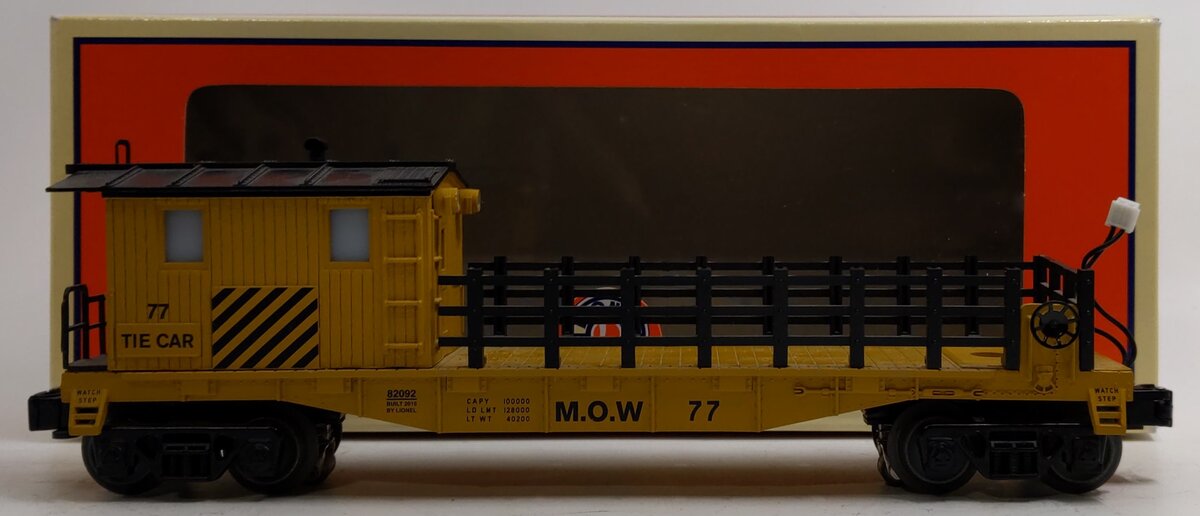 Lionel 6-82092 O Gauge MOW Tie Work Car #77