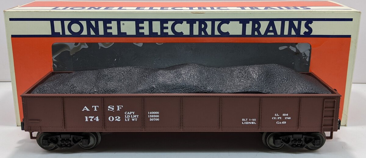 Lionel 6-17402 O Gauge Santa Fe Gondola W/ Coal Load