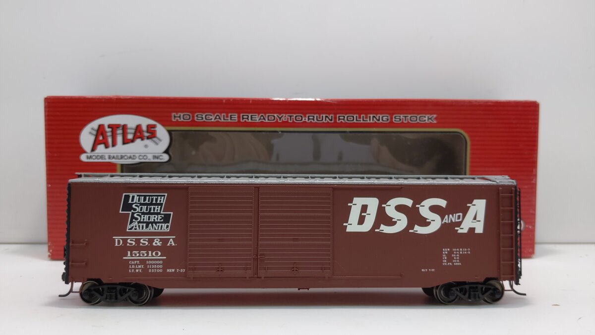 Atlas 20002499 HO Duluth South Shore & Atlantic 50' Double Door Box Car #15510