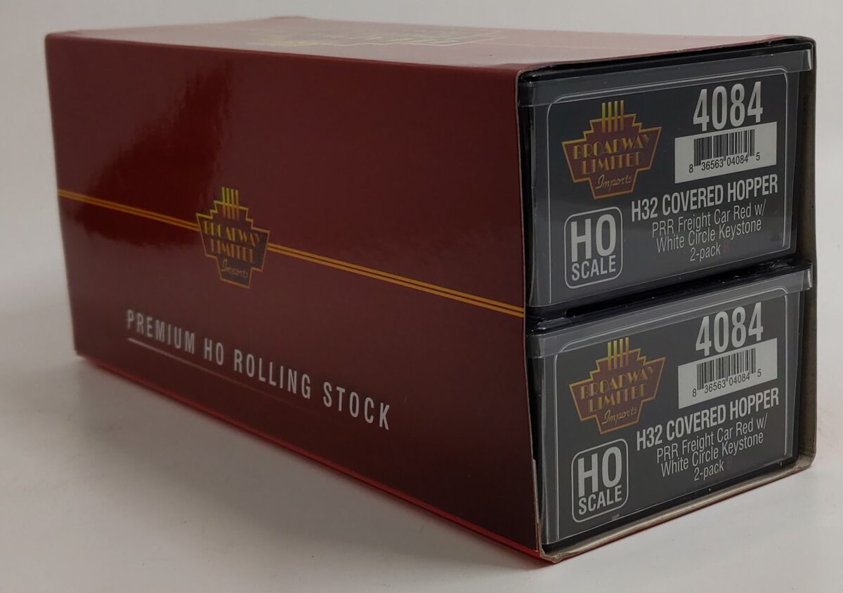 Broadway Limited 4084 HO PRR Class H32 5-Bay Covered Hopper Set B (Pack of 2)
