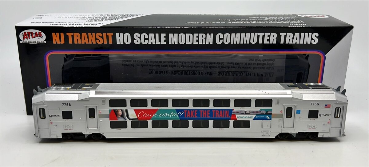 Atlas 20004825 HO New Jersey Multi-level Commuter Passenger Car #7756