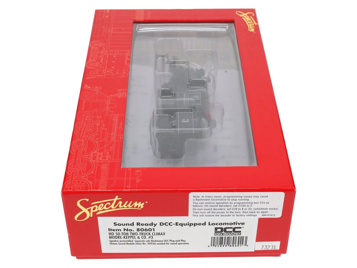 Bachmann 80601 HO Moore Keppel & Co 50-ton Two-Truck Climax #3