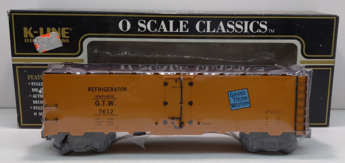 K-Line K7612 O Gauge Grande Trunk Western Classic Reefer #7612