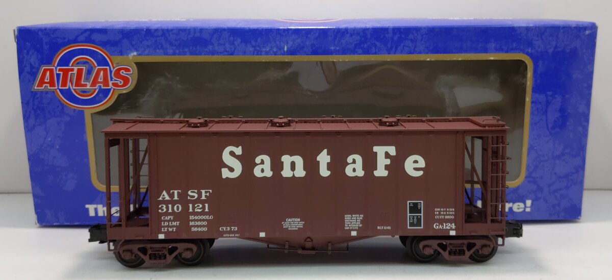 Atlas 6354-1 O Gauge Santa Fe Airslide Covered Hopper #310121 (3-Rail)